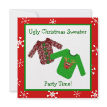 Ugly Christmas Sweater Christmas Party Invitations