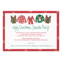 Ugly Christmas Sweater Party Invitation