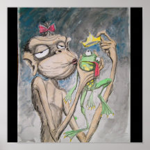 Ugly Monkey Ugly Frog Posters