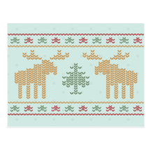 Ugly sweater christmas holiday party invitation postcard