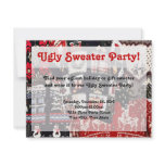 Ugly Sweater Party Invitations, Retro Red & Green