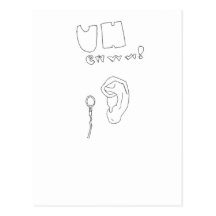 Uh eww card postcard