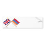 UK and Armenia Crossed Flags Bumper Stickers