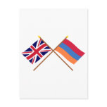 UK and Armenia Crossed Flags