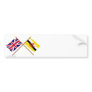 UK and Brunei Crossed Flags Bumper Sticker