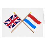 UK and Luxembourg Crossed Flags
