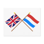 UK and Luxembourg Crossed Flags