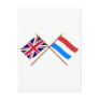 UK and Luxembourg Crossed Flags