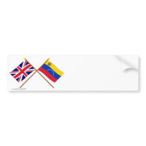 UK and Venezuela Crossed Flags