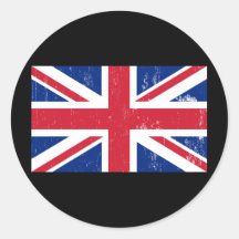 UK British Great Britain England English Flag Round Sticker