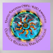 UK CRPS/RSD Blazing Circlet on Lavender Print