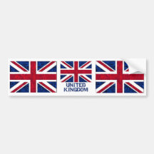 UK FLAG BUMPER STICKERS