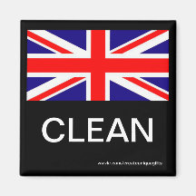 UK Flag Clean Dishwasher Magnet