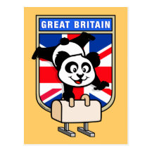 UK Pommel Horse Panda Postcards