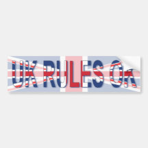 UK Rules OK Bumper Sticker