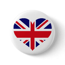 UK Union Jack Pinback Buttons