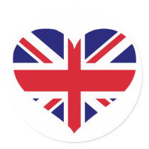 UK Union Jack Round Sticker