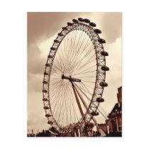 (UK) Vintage London Eye Postcard