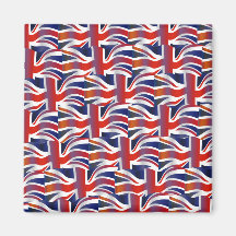 Uk Wavy Flag Wallpaper Magnet
