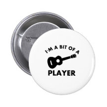 Ukelele musical instrument designs pinback button