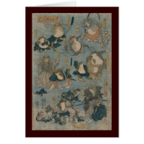 Ukiyo-e Frogs Cards