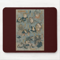 Ukiyo-e Frogs Mouse Pads