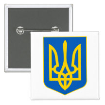 Ukraine COA Pinback Button