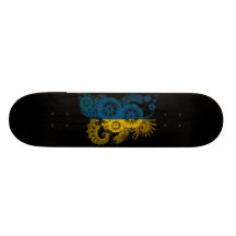 Ukraine Flag Custom Skate Board