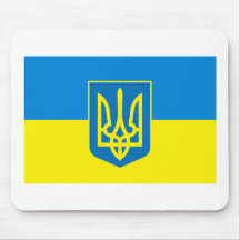 Ukraine Flag w COA Mousepad