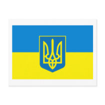 Ukraine Flag w COA Postcard