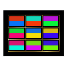 Ukraine Multihue Flags Postcard