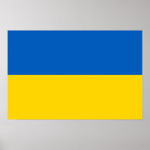 Ukraine National Flag Print