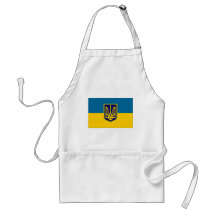 Ukraine President at sea Flag Aprons