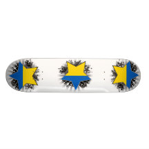 Ukraine Star Skateboard Deck