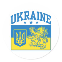 Ukraine Round Sticker