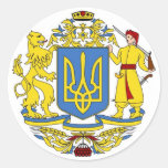 Ukrainian Coat of Arms Round Sticker