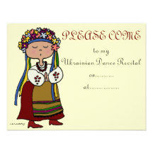 Ukrainian Dance Recital Personalized Invites