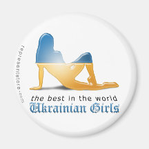 Ukrainian Girls are Best Flag Fridge Magnet