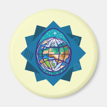 ukranian painted easter egg (10) fridge magnet