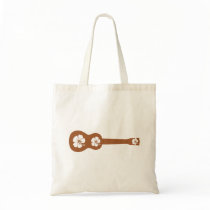 ukulele and hibiscus aloha flower bags