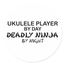 Ukulele Deadly Ninja by Night stickers