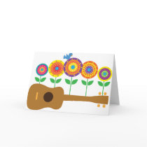 Ukulele Flowers Card
