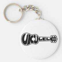 Ukulele Logo Keychains