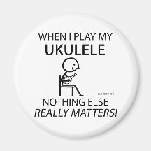 Ukulele Nothing Else Matters Fridge Magnets