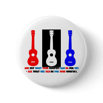 Ukulele Patriotism Buttons