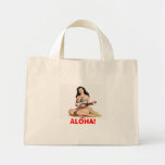 Ukulele Pinup Girl Tote Tote Bags