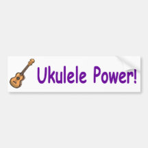 Ukulele Power! Bumper Stickers
