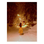 Ukulele winter wonderland postcard