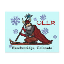 Ullr god of snow postcard