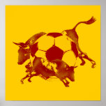Ulta hot Spanish Running of the bulls soccer gifts Print